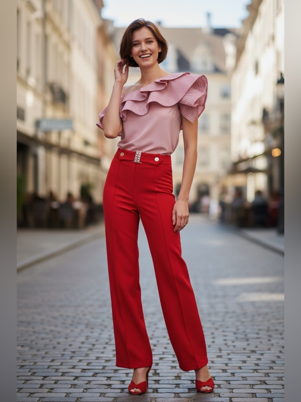 Gracia Belted Wide Leg Pant